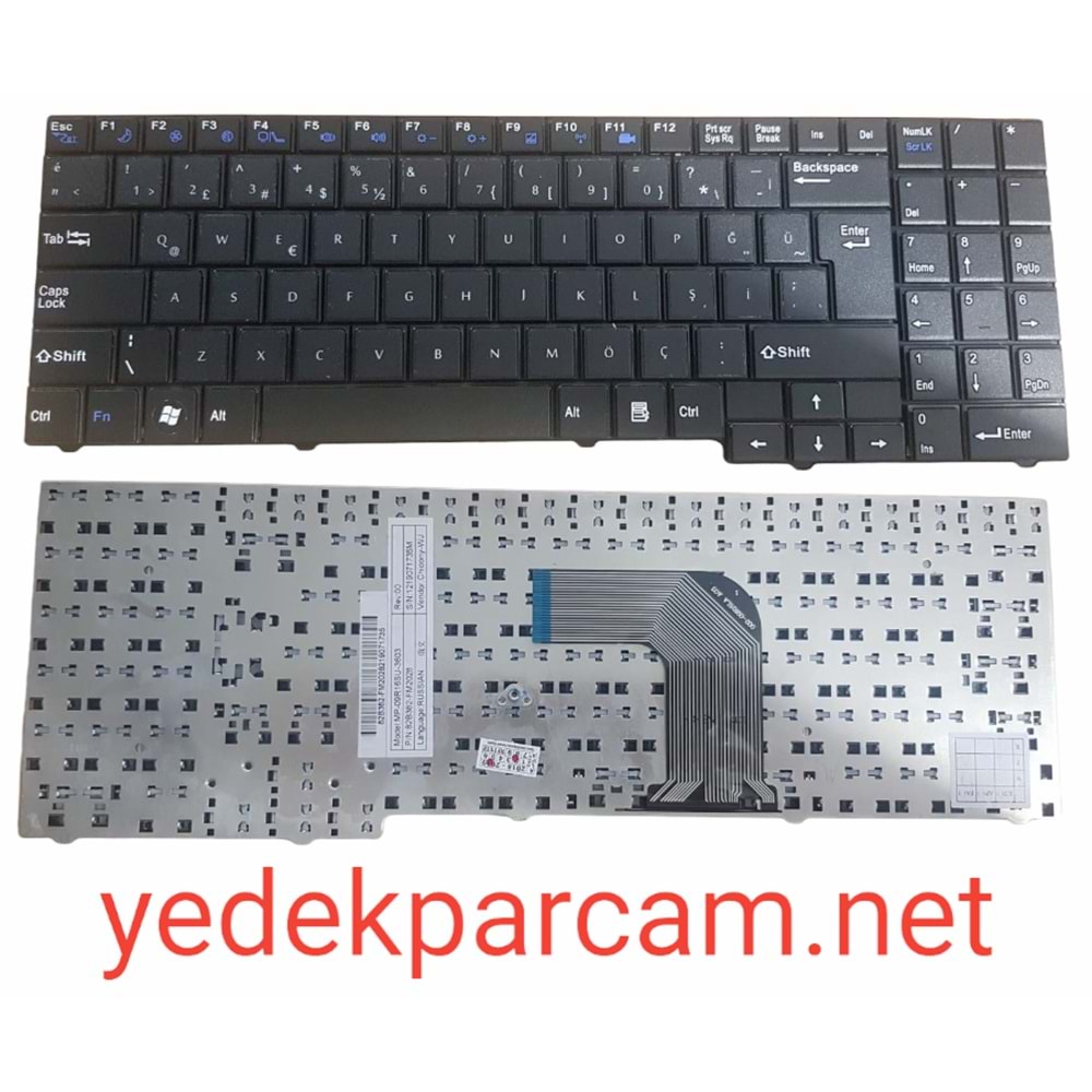 NOTEBOOK KLAVYE CASPER MB50 MB51 MB55 SİYAH TÜRKÇE CKL0013