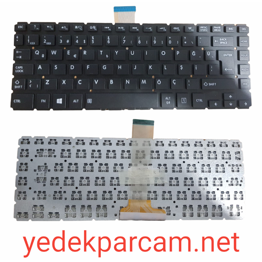 NOTEBOOK KLAVYE SATELLİTE E45 E45-T E45-S SİYAH ÇERÇEVESİZ TÜRKÇE
