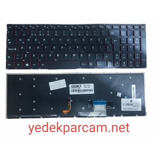 NOTEBOOK KLAVYE LENOVO Y50 Y30 Y50-70 Y5030 Z50 Z5030 TÜRKÇE SİYAH İŞI