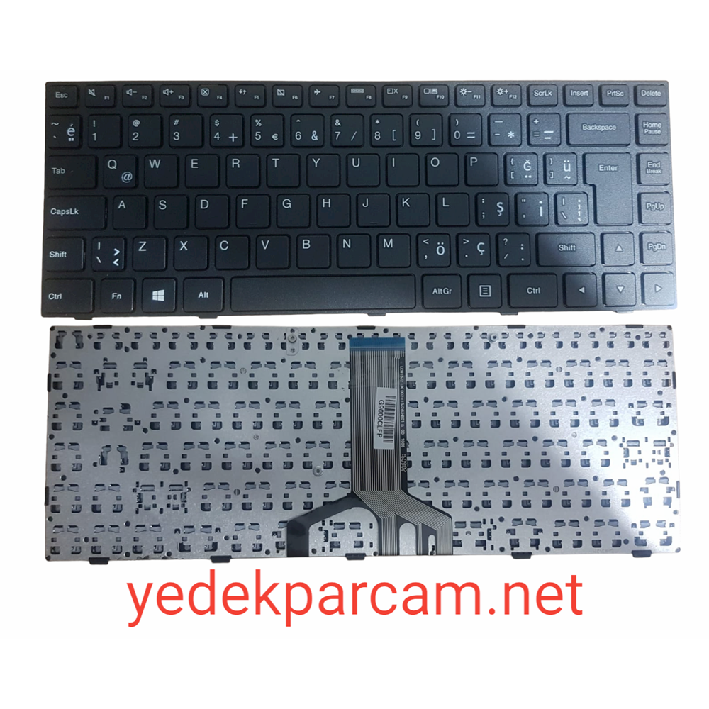 NOTEBOOK KLAVYE LENOVO IDEAPAD 100-14 300 310 510 SİYAH ÇERÇEVELİ TÜRK
