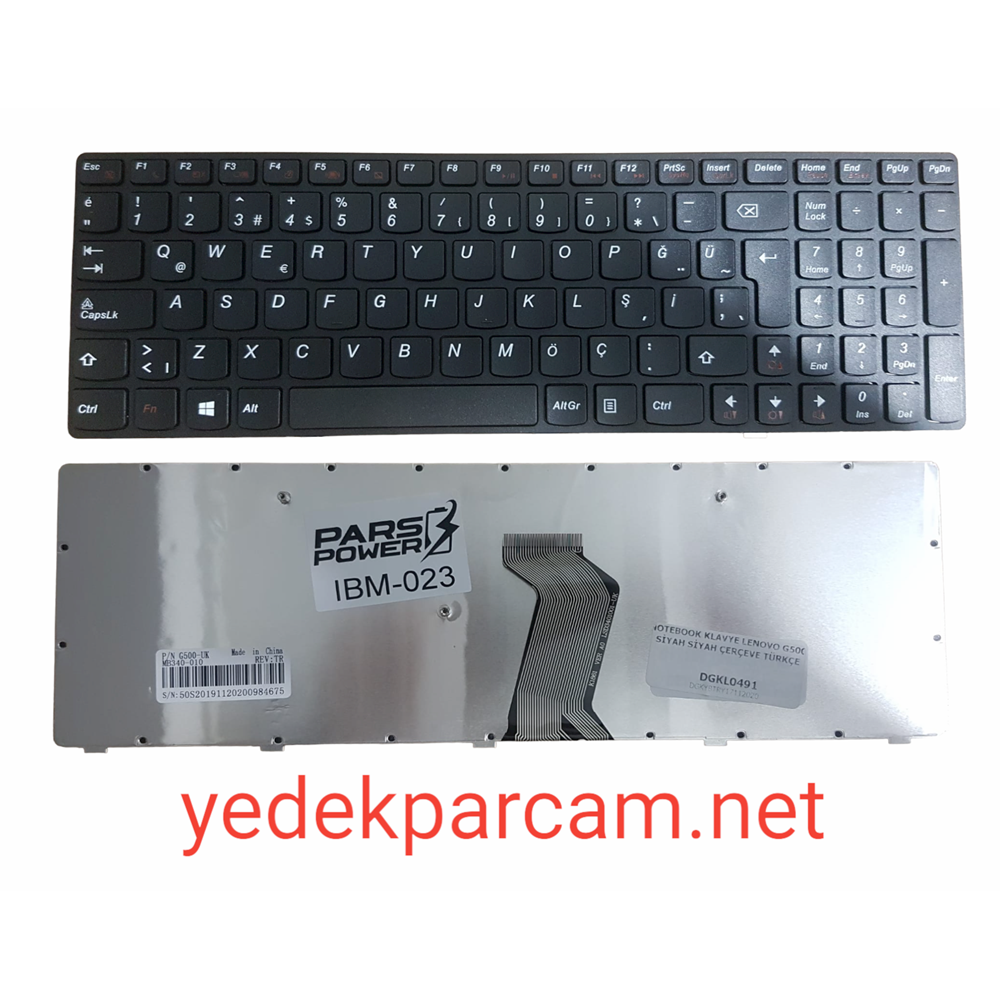 NOTEBOOK KLAVYE LENOVO G500 SİYAH SİYAH ÇERÇEVE TÜRKÇE