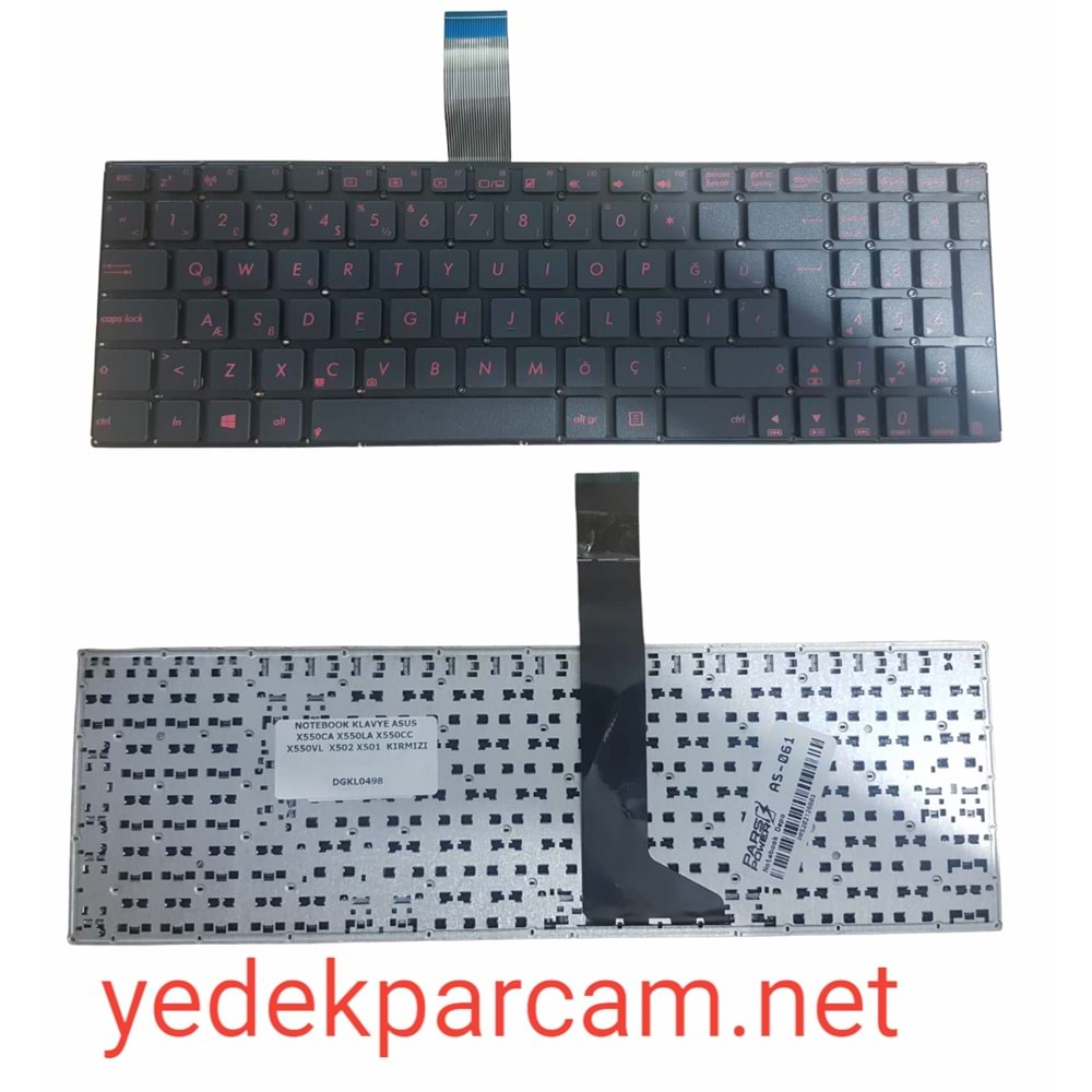 NOTEBOOK KLAVYE ASUS X550CA X550LA X550CC X550VL X502 X501 KIRMIZI