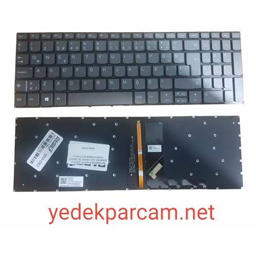 NOTEBOOK KLAVYE LENOVO IDEAPAD 320-15ISK TR IŞIKLI FÜME POWER BUTTONLU