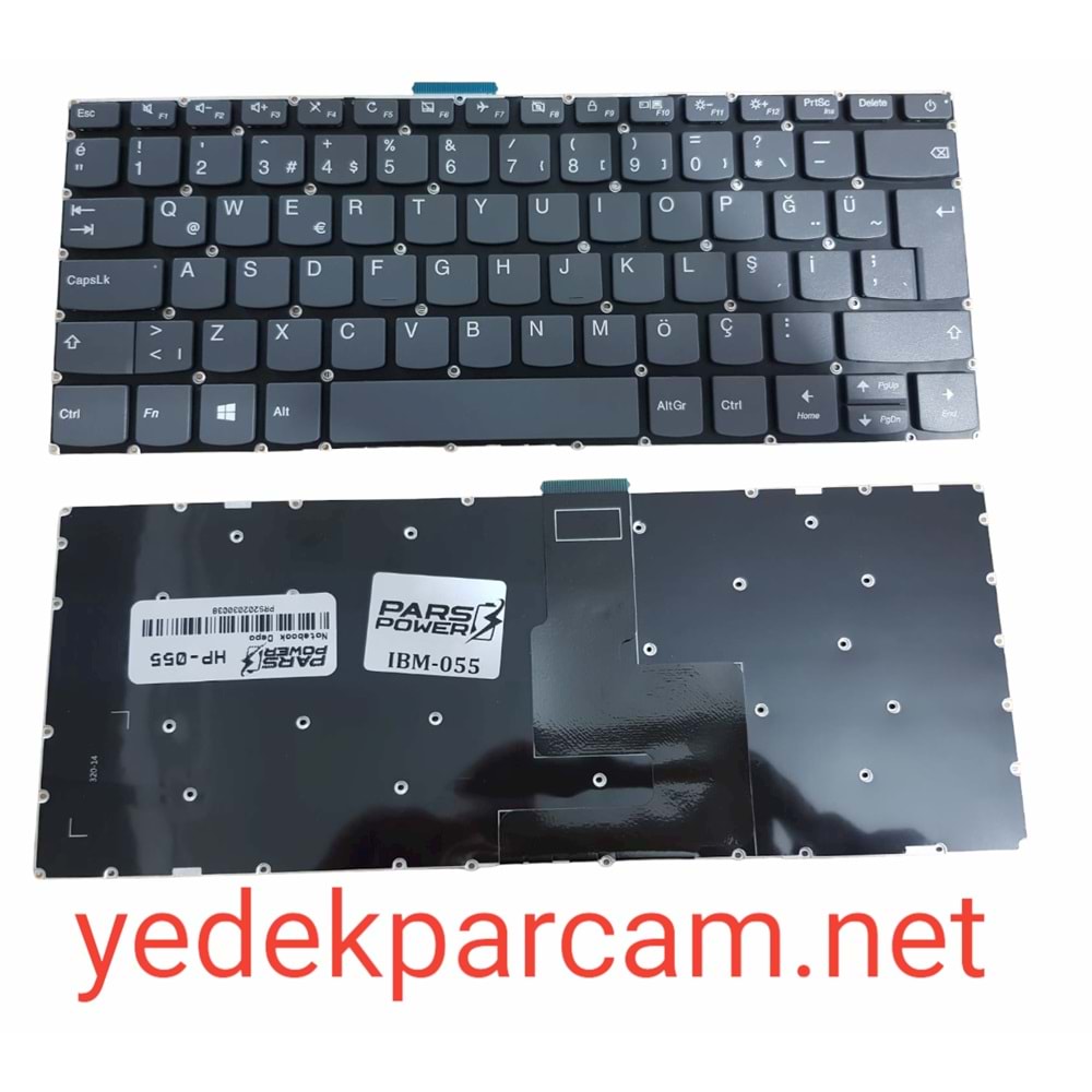 NOTEBOOK KLAVYE LENOVO IDEAPAD 330-15IKB 520S-14IKB TR FÜME POWER BUTO