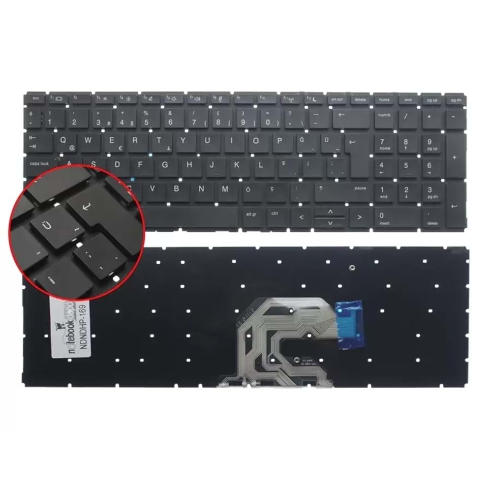 NOTEBOOK KLAVYE HP 450 G6 SİYAH ÇERÇEVESİZ TÜRKÇE