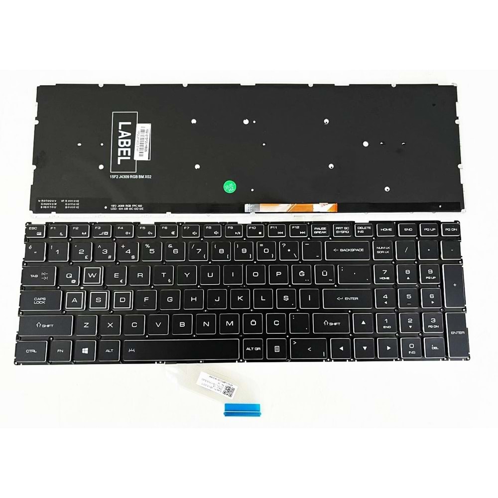 NOTEBOOK KLAVYE CASPER EXCALIBUR G870 SİYAH IŞIKLI KLAVYE